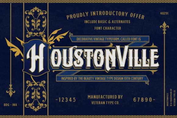 Discover Houstonville: A Bold Vintage Font for Web Design