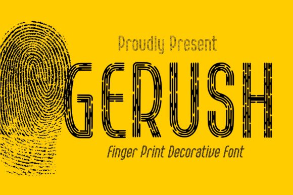 Gerush: A Unique Fingerprint Font for Crafters