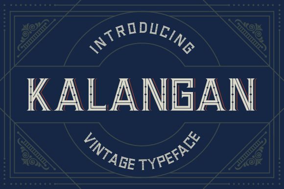 Kalangan: A Bold Vintage Display Font for Web Design