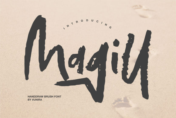 Magill: A Rough Textured, Brushed Display Typeface