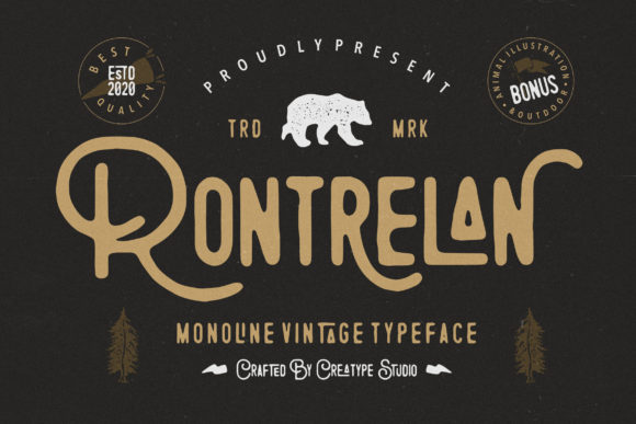 Rontrelan: A Vintage Display Font for Engaging Visuals
