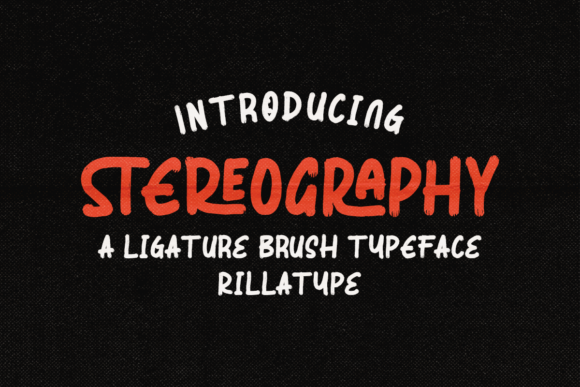 Stereography: A Handwritten Font for Editorial Elegance
